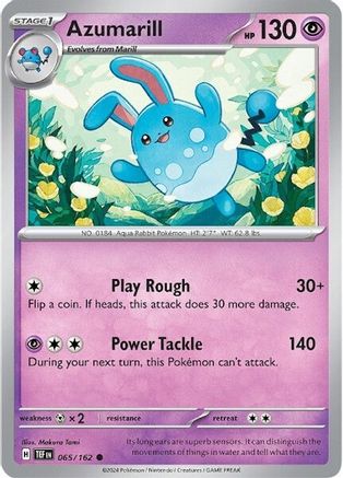 Azumarill 65 - SV05 Temporal Forces Reverse Holofoil - Premium Pokemon Single from Nintendo - Just $0.25! Shop now at Game Crave Tournament Store