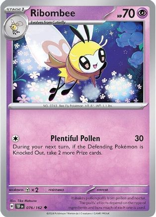 Ribombee 76 - SV05 Temporal Forces - Premium Pokemon Single from Nintendo - Just $0.25! Shop now at Game Crave Tournament Store