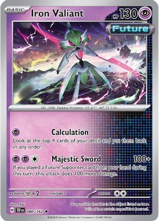 Iron Valiant 80 - SV05 Temporal Forces Holofoil - Premium Pokemon Single from Nintendo - Just $0.50! Shop now at Game Crave Tournament Store