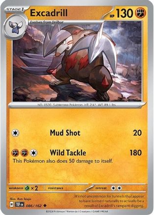 Excadrill 86 - SV05 Temporal Forces - Premium Pokemon Single from Nintendo - Just $0.25! Shop now at Game Crave Tournament Store