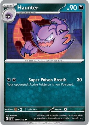 Haunter 103 - SV05 Temporal Forces - Premium Pokemon Single from Nintendo - Just $0.25! Shop now at Game Crave Tournament Store