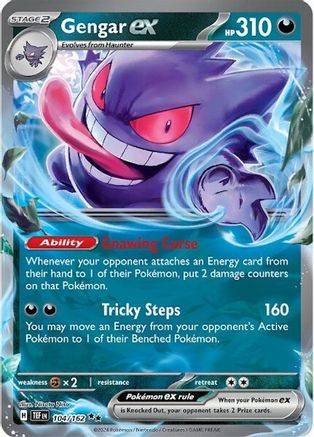 Gengar ex 104 - SV05 Temporal Forces Holofoil - Premium Pokemon Single from Nintendo - Just $1.45! Shop now at Game Crave Tournament Store