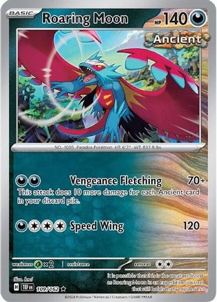 Roaring Moon 109 - SV05 Temporal Forces Holofoil - Premium Pokemon Single from Nintendo - Just $0.50! Shop now at Game Crave Tournament Store