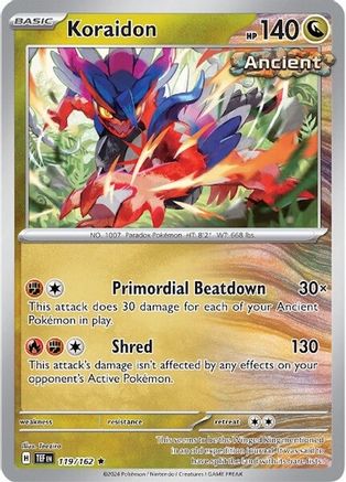 Koraidon 119 - SV05 Temporal Forces Holofoil - Premium Pokemon Single from Nintendo - Just $0.50! Shop now at Game Crave Tournament Store