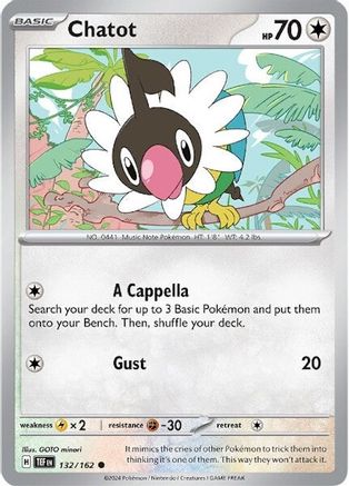 Chatot 132 - SV05 Temporal Forces - Premium Pokemon Single from Nintendo - Just $0.25! Shop now at Game Crave Tournament Store