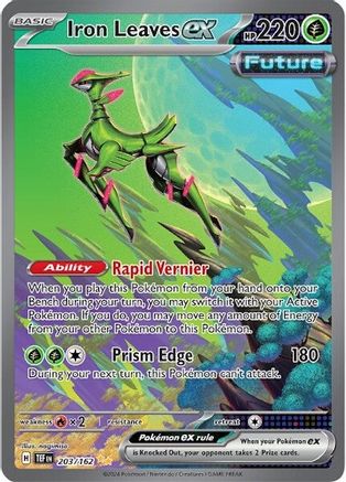 Iron Leaves ex 203 - SV05 Temporal Forces Holofoil - Premium Pokemon Single from Nintendo - Just $30.49! Shop now at Game Crave Tournament Store