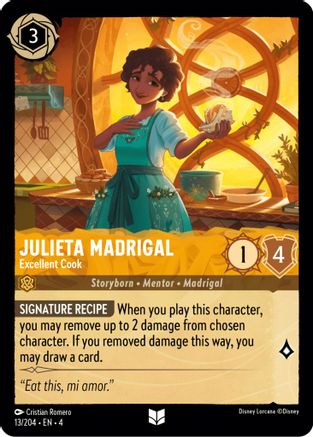 Julieta Madrigal - Excellent Cook (13/204) - Ursulas Return Cold Foil - Premium Lorcana Single from Ursula's Return - Just $0.85! Shop now at Game Crave Tournament Store