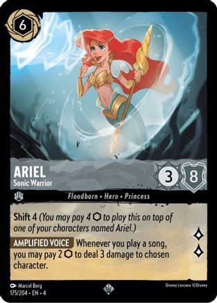 Ariel - Sonic Warrior (175/204) - Ursulas Return Cold Foil - Premium Lorcana Single from Ursula's Return - Just $2.89! Shop now at Game Crave Tournament Store