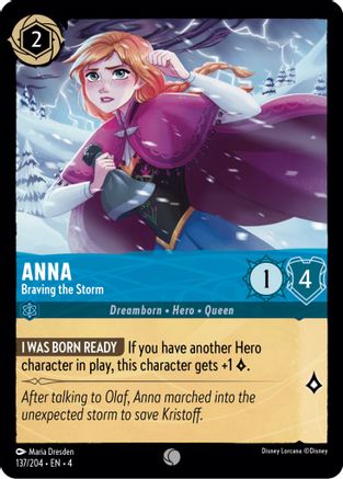 Anna - Braving the Storm (137/204) - Ursulas Return - Premium Lorcana Single from Ursula's Return - Just $0.25! Shop now at Game Crave Tournament Store