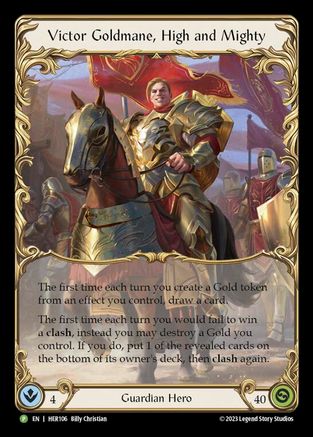 Victor Goldmane, High and Mighty - HER106 (HER106) - Flesh and Blood: Promo Cards Rainbow Foil