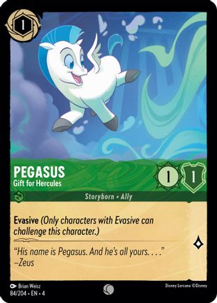 Pegasus - Gift for Hercules (84/204) - Ursulas Return - Premium Lorcana Single from Ursula's Return - Just $0.25! Shop now at Game Crave Tournament Store