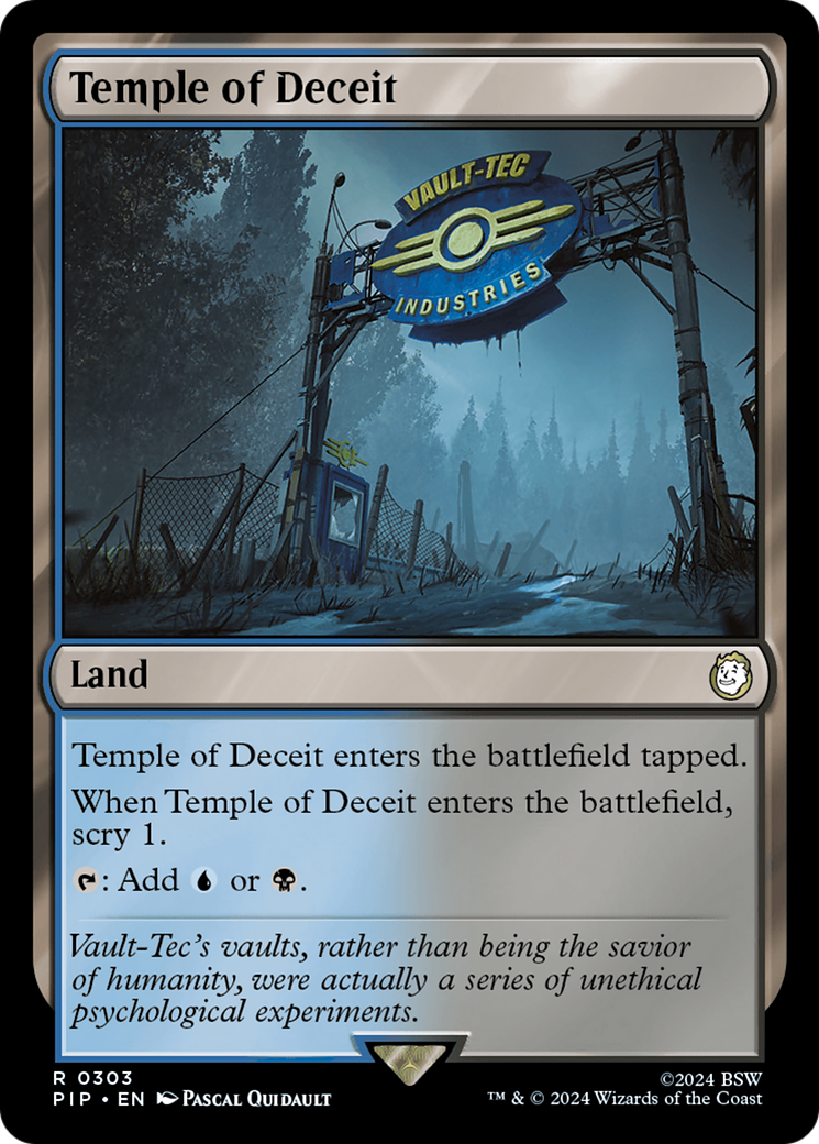 Temple of Deceit (PIP-303) - Fallout - Premium MTG Single from Wizards of the Coast - Just $0.25! Shop now at Game Crave Tournament Store