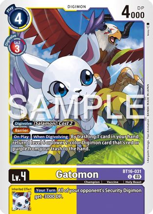 Gatomon (BT16-031) - Beginning Observer - Premium Digimon Single from Bandai - Just $0.28! Shop now at Game Crave Tournament Store