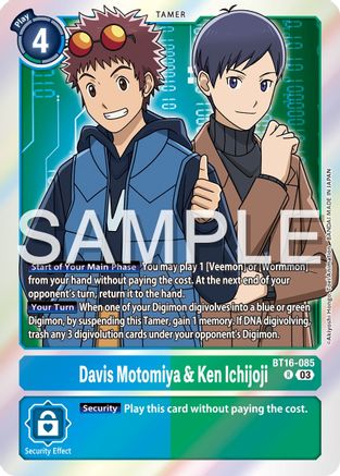 Davis Motomiya & Ken Ichijoji (BT16-085) - Beginning Observer Foil - Premium Digimon Single from Bandai - Just $2.08! Shop now at Game Crave Tournament Store