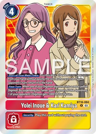 Yolei Inoue & Kari Kamiya (BT16-084) - Beginning Observer Foil - Premium Digimon Single from Bandai - Just $0.25! Shop now at Game Crave Tournament Store