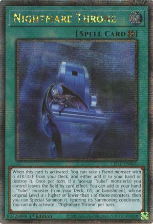 Nightmare Throne (Quarter Century Secret Rare) (LEDE-EN061) - Legacy of Destruction 1st Edition - Premium Yugioh Single from Konami - Just $48.16! Shop now at Game Crave Tournament Store