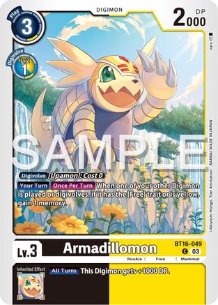 Armadillomon (BT16-049) - Beginning Observer - Premium Digimon Single from Bandai - Just $0.25! Shop now at Game Crave Tournament Store