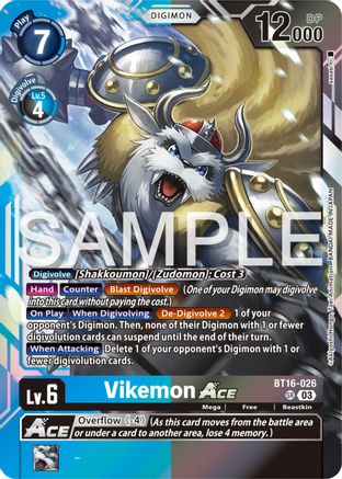 Vikemon ACE (BT16-026) - Beginning Observer Foil - Premium Digimon Single from Bandai - Just $3.64! Shop now at Game Crave Tournament Store