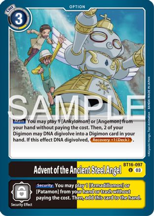 Advent of the Ancient Steel Angel (BT16-097) - Beginning Observer - Premium Digimon Single from Bandai - Just $0.25! Shop now at Game Crave Tournament Store
