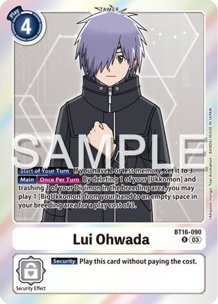 Lui Ohwada (BT16-090) - Beginning Observer Foil - Premium Digimon Single from Bandai - Just $0.25! Shop now at Game Crave Tournament Store