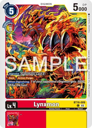 Lynxmon (BT16-009) - Beginning Observer - Premium Digimon Single from Bandai - Just $0.25! Shop now at Game Crave Tournament Store