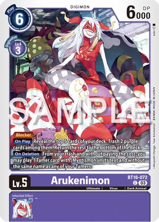Arukenimon (BT16-072) - Beginning Observer - Premium Digimon Single from Bandai - Just $0.25! Shop now at Game Crave Tournament Store