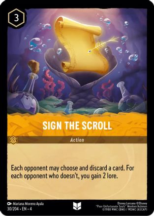 Sign the Scroll (30/204) - Ursulas Return - Premium Lorcana Single from Ursula's Return - Just $0.25! Shop now at Game Crave Tournament Store