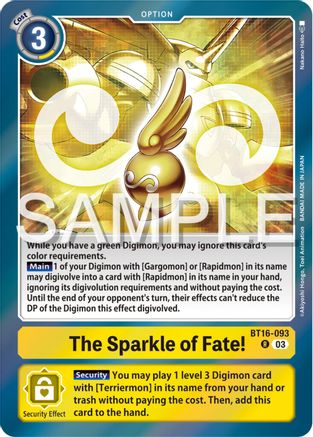 The Sparkle of Fate! (BT16-093) - Beginning Observer Foil - Premium Digimon Single from Bandai - Just $0.25! Shop now at Game Crave Tournament Store