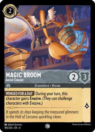 Magic Broom - Aerial Cleaner (185/204) - Ursulas Return - Premium Lorcana Single from Ursula's Return - Just $0.25! Shop now at Game Crave Tournament Store
