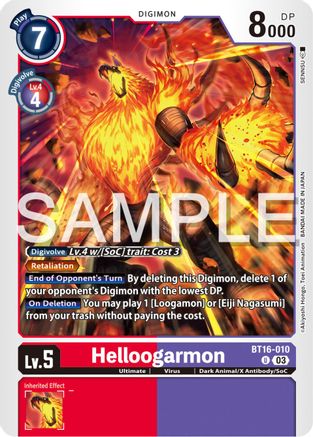 Helloogarmon (BT16-010) - Beginning Observer - Premium Digimon Single from Bandai - Just $0.25! Shop now at Game Crave Tournament Store