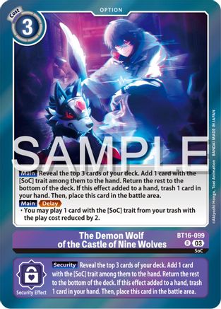 The Demon Wolf of the Castle of Nine Wolves (BT16-099) - Beginning Observer Foil - Premium Digimon Single from Bandai - Just $0.45! Shop now at Game Crave Tournament Store