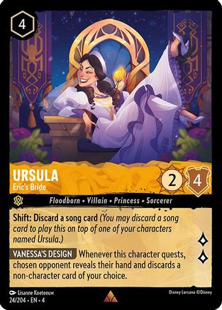 Ursula - Eric's Bride (24/204) - Ursulas Return - Premium Lorcana Single from Ursula's Return - Just $0.28! Shop now at Game Crave Tournament Store