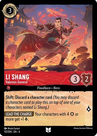 Li Shang - Valorous General (112/204) - Ursulas Return - Premium Lorcana Single from Ursula's Return - Just $0.25! Shop now at Game Crave Tournament Store