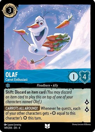 Olaf - Carrot Enthusiast (149/204) - Ursulas Return - Premium Lorcana Single from Ursula's Return - Just $0.25! Shop now at Game Crave Tournament Store