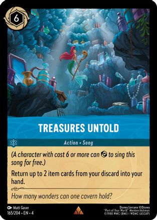 Treasures Untold (165/204) - Ursulas Return - Premium Lorcana Single from Ursula's Return - Just $0.25! Shop now at Game Crave Tournament Store