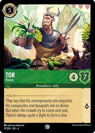 Tor - Florist (91/204) - Ursulas Return Cold Foil - Premium Lorcana Single from Ursula's Return - Just $0.25! Shop now at Game Crave Tournament Store