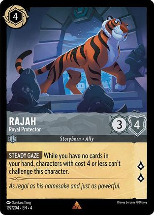 Rajah - Royal Protector (192/204) - Ursulas Return Cold Foil - Premium Lorcana Single from Ursula's Return - Just $0.40! Shop now at Game Crave Tournament Store
