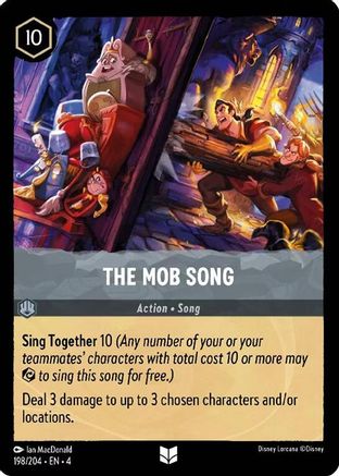 The Mob Song (198/204) - Ursulas Return Cold Foil - Premium Lorcana Single from Ursula's Return - Just $0.25! Shop now at Game Crave Tournament Store