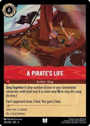 A Pirate's Life (128/204) - Ursulas Return - Premium Lorcana Single from Ursula's Return - Just $0.25! Shop now at Game Crave Tournament Store