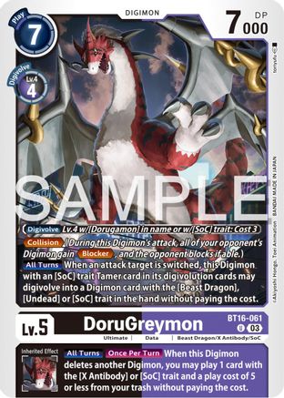 DoruGreymon (BT16-061) - Beginning Observer - Premium Digimon Single from Bandai - Just $0.31! Shop now at Game Crave Tournament Store