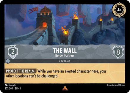 The Wall - Border Fortress (203/204) - Ursulas Return Cold Foil - Premium Lorcana Single from Ursula's Return - Just $0.38! Shop now at Game Crave Tournament Store