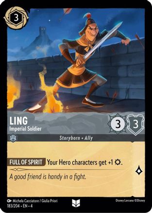 Ling - Imperial Soldier (183/204) - Ursulas Return - Premium Lorcana Single from Ursula's Return - Just $0.25! Shop now at Game Crave Tournament Store
