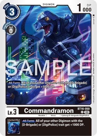 Commandramon (BT16-050) - Beginning Observer - Premium Digimon Single from Bandai - Just $0.25! Shop now at Game Crave Tournament Store