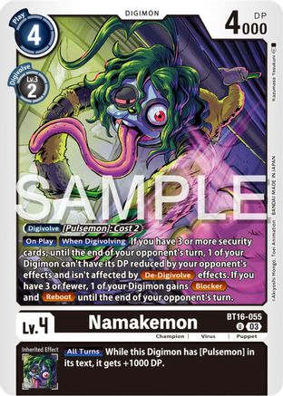 Namakemon (BT16-055) - Beginning Observer - Premium Digimon Single from Bandai - Just $0.25! Shop now at Game Crave Tournament Store