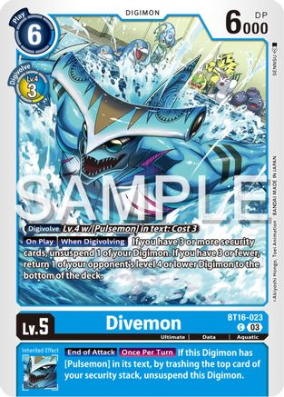 Divemon (BT16-023) - Beginning Observer - Premium Digimon Single from Bandai - Just $0.25! Shop now at Game Crave Tournament Store