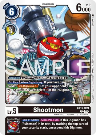 Shootmon (BT16-059) - Beginning Observer - Premium Digimon Single from Bandai - Just $0.25! Shop now at Game Crave Tournament Store