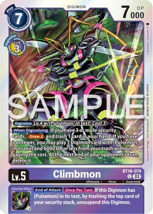 Climbmon (BT16-074) - Beginning Observer Foil - Premium Digimon Single from Bandai - Just $0.25! Shop now at Game Crave Tournament Store