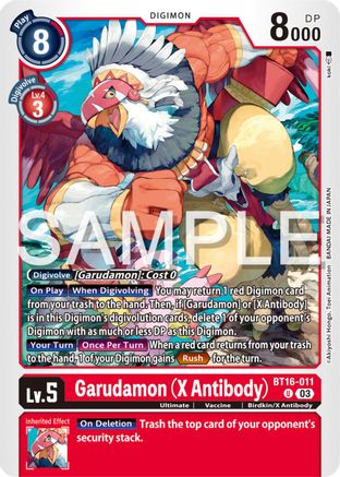 Garudamon (X Antibody) (BT16-011) - Beginning Observer - Premium Digimon Single from Bandai - Just $0.25! Shop now at Game Crave Tournament Store