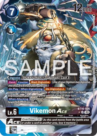 Vikemon ACE (Alternate Art) (BT16-026) - Beginning Observer Foil - Premium Digimon Single from Bandai - Just $10.78! Shop now at Game Crave Tournament Store