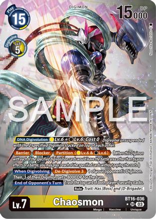 Chaosmon (Alternate Art) (BT16-036) - Beginning Observer Foil - Premium Digimon Single from Bandai - Just $18.75! Shop now at Game Crave Tournament Store